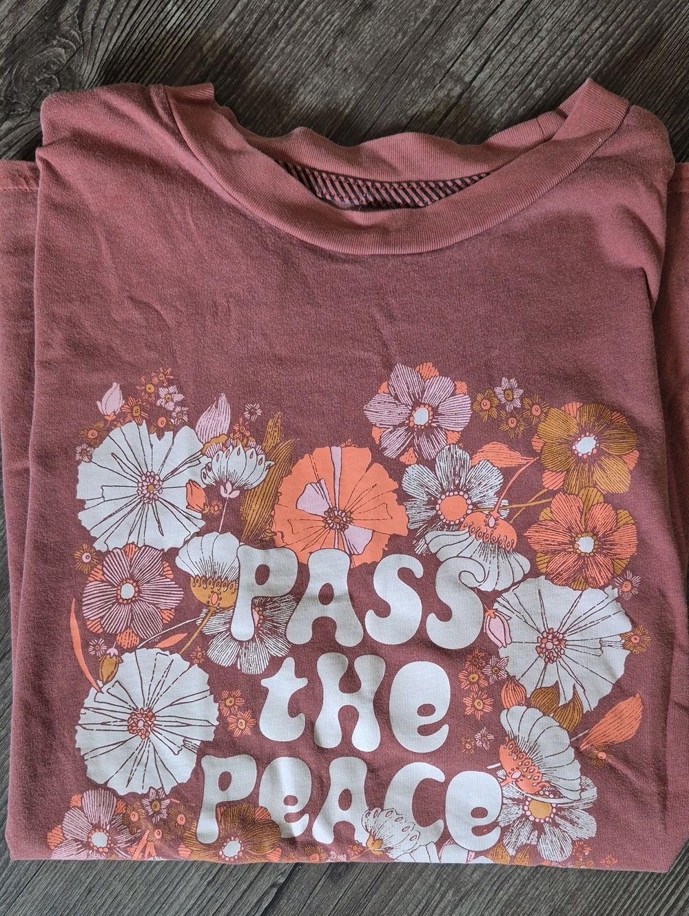 Volcom "Pass The Peace" Retro Floral Oversized Organic Cotton Graphic Tee